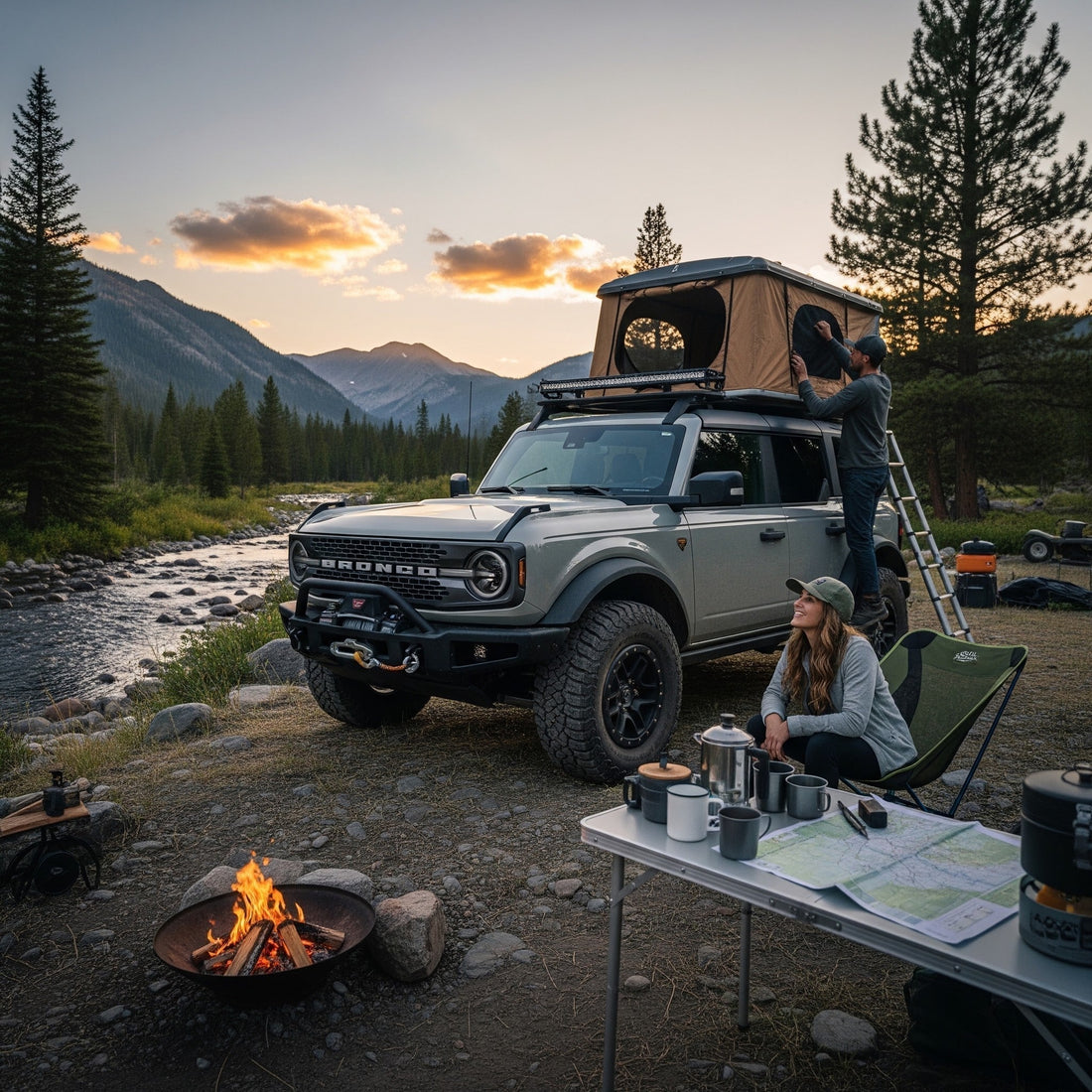 How to level a rooftop tent on uneven ground