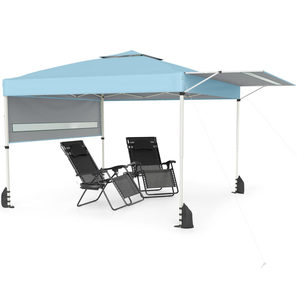 10 x 17 Feet Pop Up Canopy Tent with Dual Adjustable Awnings