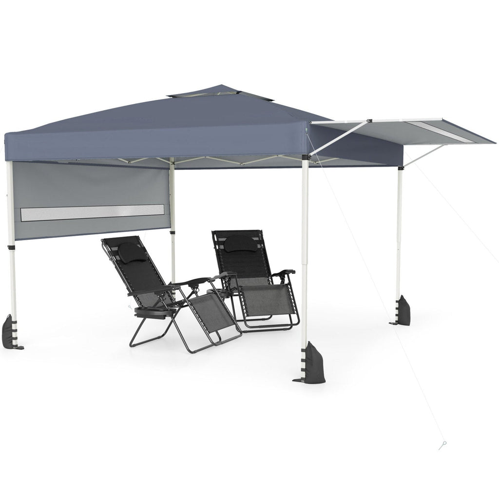 10 x 17 Feet Pop Up Canopy Tent with Dual Adjustable Awnings