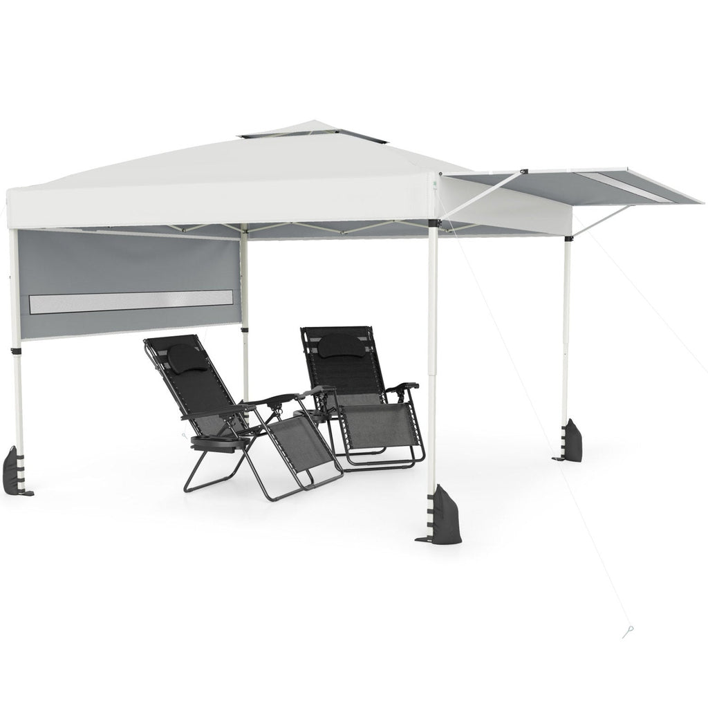 10 x 17 Feet Pop Up Canopy Tent with Dual Adjustable Awnings