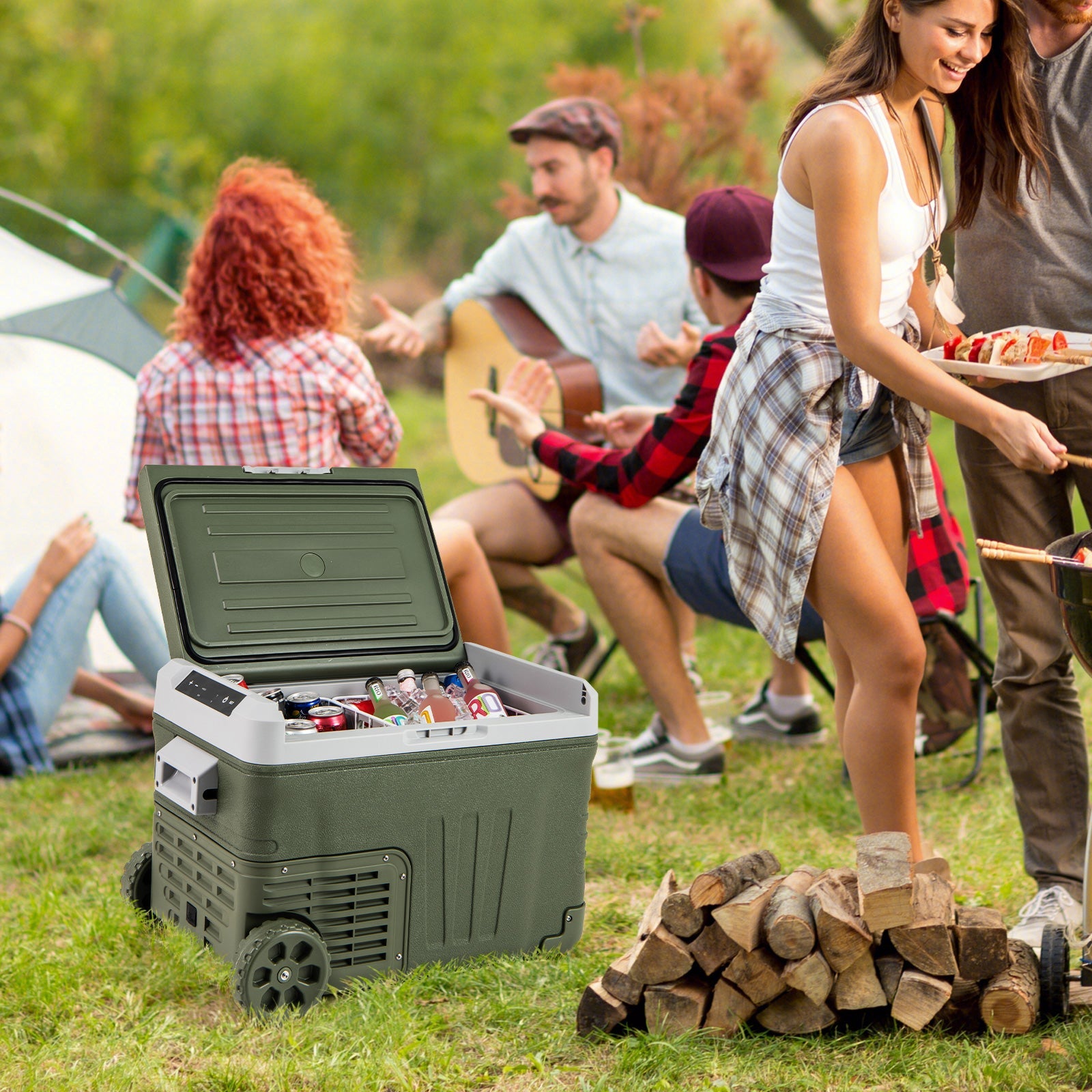 12 Volt Car Refrigerator Portable Car Fridge with Adjustable Range