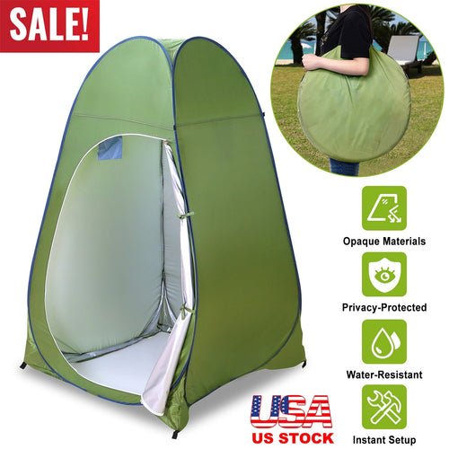 1Person Outdoor Pop Up Toilet Tent Portable Changing Clothes Room Shower Tent Camping Shelter Privacy Tent w/ Carry Bag